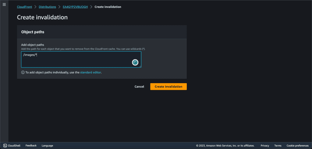 Adding the object paths