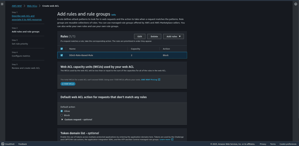 Adding the ddos rule and rule groups