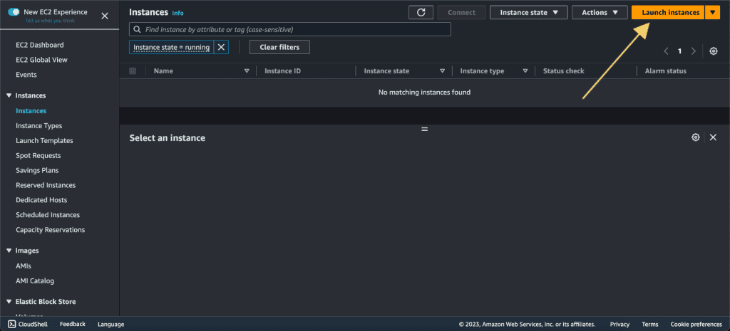 Screenshot showing Creating EC2 instance