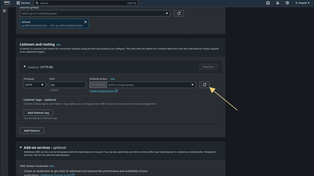Screenshot showing Refreshing the TG list