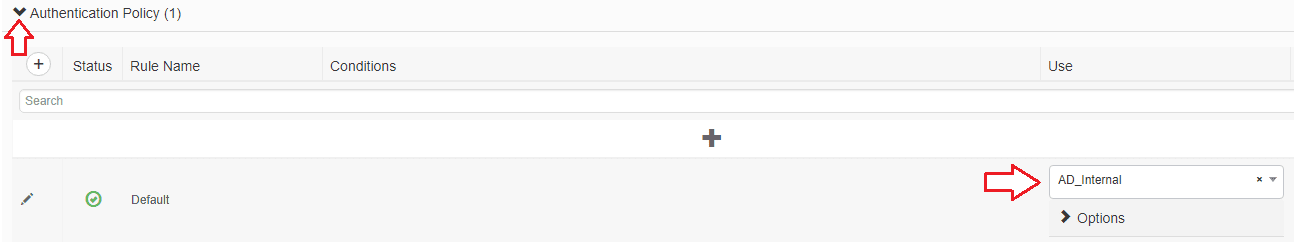 Screenshot showing cisco ise create new policy set identity store