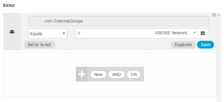 Screenshot showing cisco ise tacacs add authorization editor