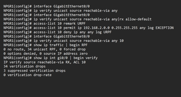 Configuring uRPF on Cisco Routers & Firewalls