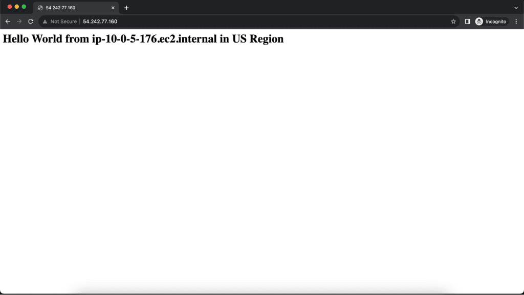 Instance One in the US region