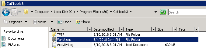 Screenshot showing kiwi cattols variations backup migration