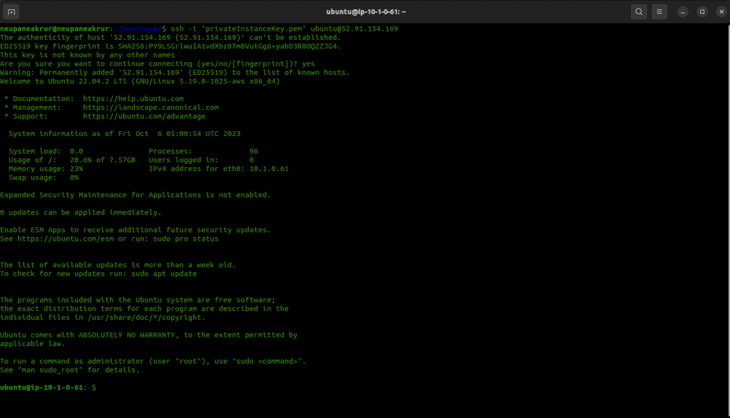 SSH to the public instance in VPC A