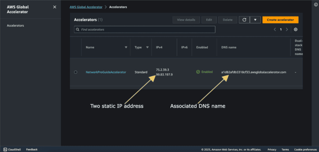 Two static IP address and DNS name